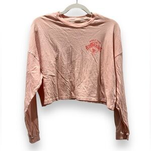 Billabong | Pink World Tour Cropped Long Sleeve Tee | Size Medium | Surf Hawaii
